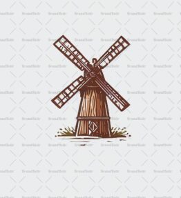 Rustikale Windmühle